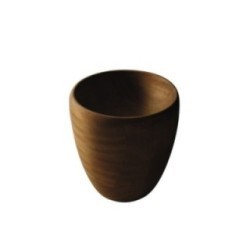 ERGO lavabo da appoggio diam.cm 40x h44, in legno massello di iroko