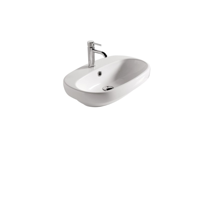 ERGO lavabo da incasso monoforo cm 60x42xh15