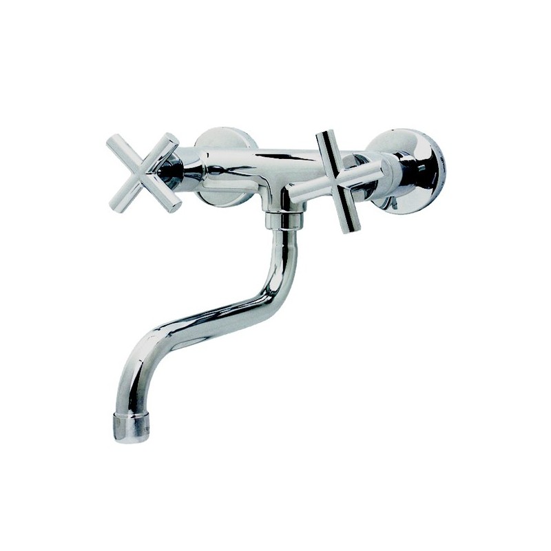 ROAMING  gruppo lavello a parete bocca a S ø 20 finitura cromo