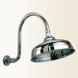 WELLNESS kit soffione retrò diam.200 in ottone finitura cromo