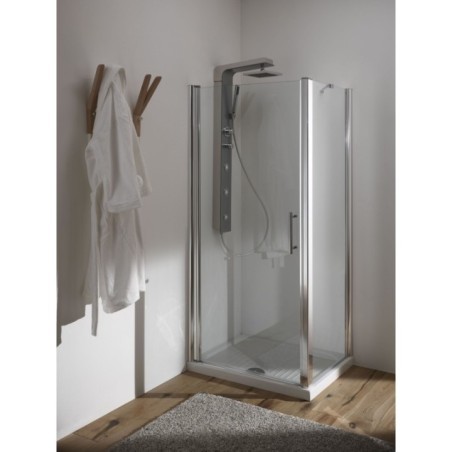 BLADY DOOR Porta a battente finitura bianco 70 cm trasparente (misura 66/71 h.185)