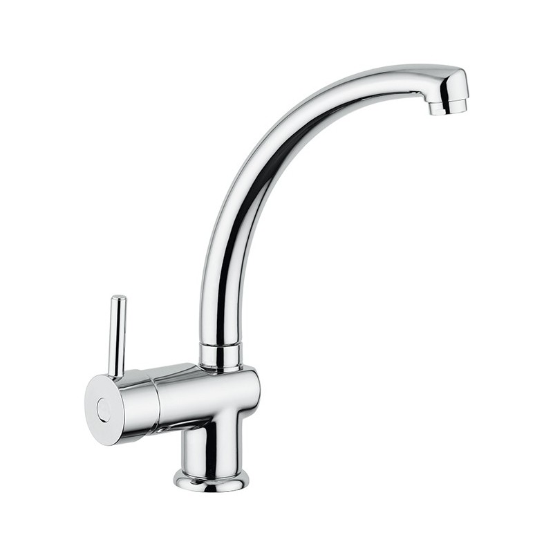 EUROMIX miscelatore monocomando con canna fusa finitura cromo