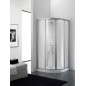 CORIAM Box doccia Circolare scorrevole finitura bianco 80 cm trasparente (misura 78/80-78/80 h.185 raggio 55)