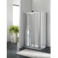 ZENITH DOOR Porta 3 ante scorrevoli finitura bianco 80 cm trasparente (misura 76/82 h.185)