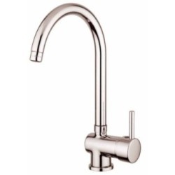 HI-TECH  rubinetto cucina monocomando lavello monoforo con canna girevole finitura cromo