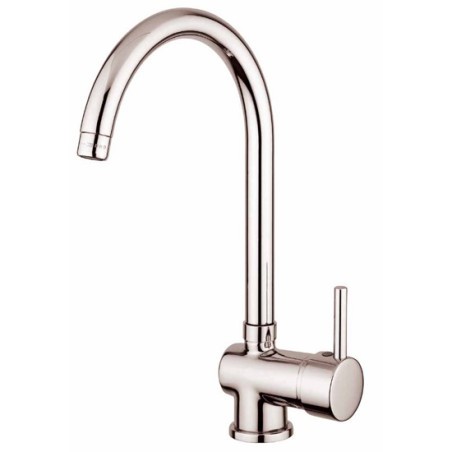 HI-TECH  rubinetto cucina monocomando lavello monoforo con canna girevole finitura cromo