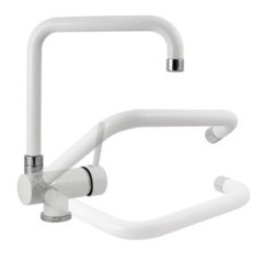 NOVOMIX miscelatore monocomando con canna abbattibile finitura ultrametal 41 alluminio