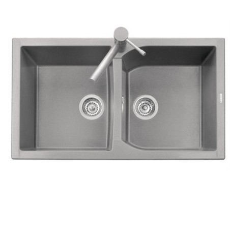 CORAX 86.20 Lavello cucina a due vasche finitura ultrametal 41 alluminio