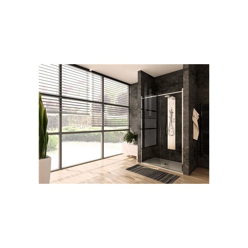 QUBO Porta doccia 160 cm finitura cromo lucido (misura 157/160 h.195)