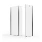 PANORAMA 2 Pareti doccia fissa per Box Doccia cm80x200h-cm70/30x200h finitura argento satinato (78/80-68/70+30 h.200)