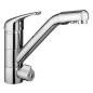 IDEALAQUA Miscelatore per lavello cucina a 3 vie separate finitura cromo