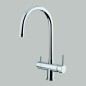 IDEALAQUA miscelatore cucina a 3 vie separate finitura cromo