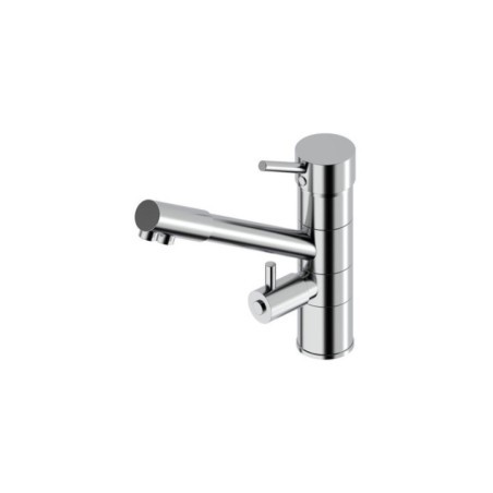 IDEALAQUA rubinetto cucina a 3 vie separate finitura cromo