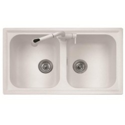 ATLANTIC 86.20 Lavello cucina a due vasche finitura ultrametal 41 alluminio