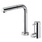 IDEALAQUA miscelatore cucina a 3 vie canna abbattibile finitura cromo