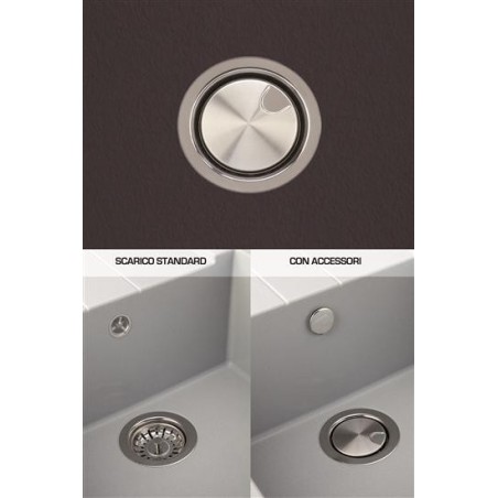 ELEGANCE 86.20 Lavello cucina a due vasche finitura ultrametal 41 alluminio