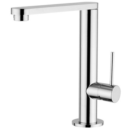 HI-TECH miscelatore per lavello con canna girevole leva minimal finitura cromo