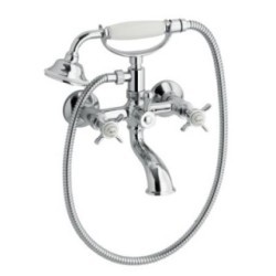 CLASSICA gruppo vasca esterno completo di doccetta e flessibile