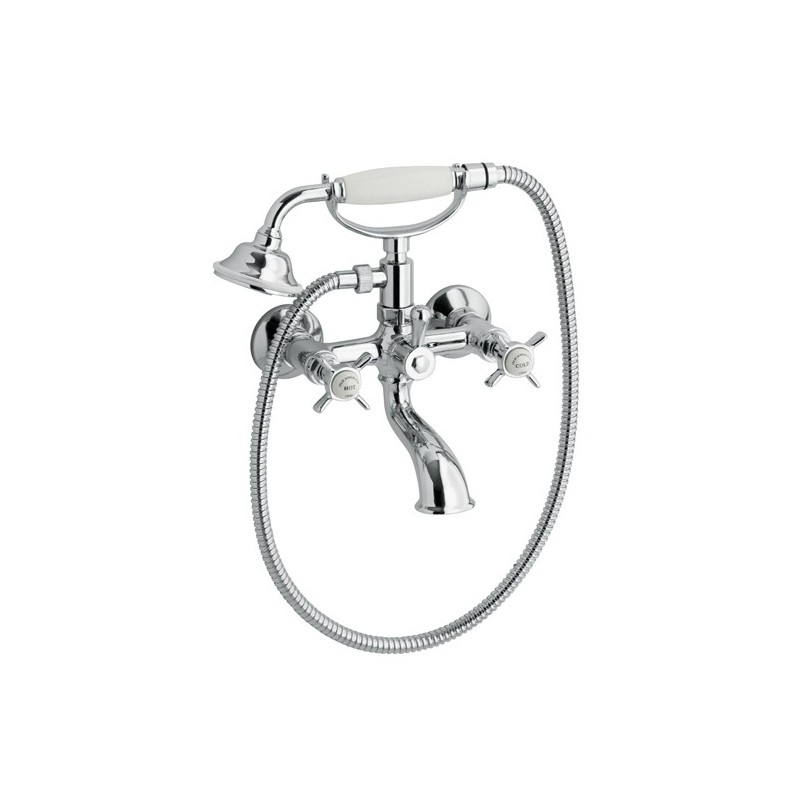 CLASSICA gruppo vasca esterno completo di doccetta e flessibile