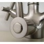 IDEALAQUA miscelatore lavello cucina a 3 vie separate finitura nickel spazzolato