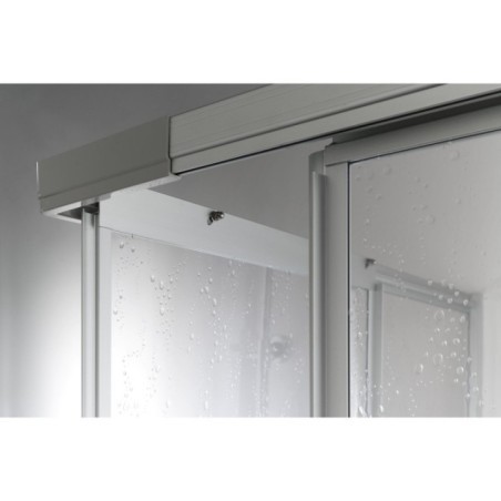 BRIO Box doccia Angolare scorrevole finitura bianco 80 cm trasparente (misura 70/80-70/80 h.185)