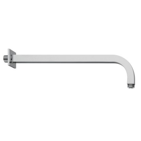 CORNER braccio soffione quadro a parete curvo in ottone