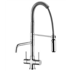 IDEALAQUA miscelatore lavello da cucina con mollettone a 3 vie