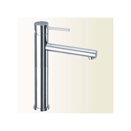 SIMPLY Miscelatore lavabo con prolunga 130 mm e bocca lunga finitura nickel spazzolato