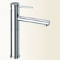 SIMPLY Miscelatore lavabo con prolunga 130 mm e bocca lunga finitura nickel spazzolato