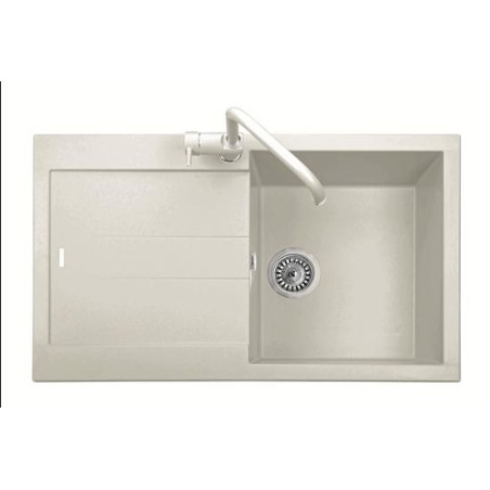 ELEGANCE 86.10 Lavello cucina ad una vasca più scolapiatti finitura ultrametal 42 titanio