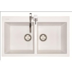 ELEGANCE 86.20 Lavello cucina a due vasche finitura ultrametal 44 nero