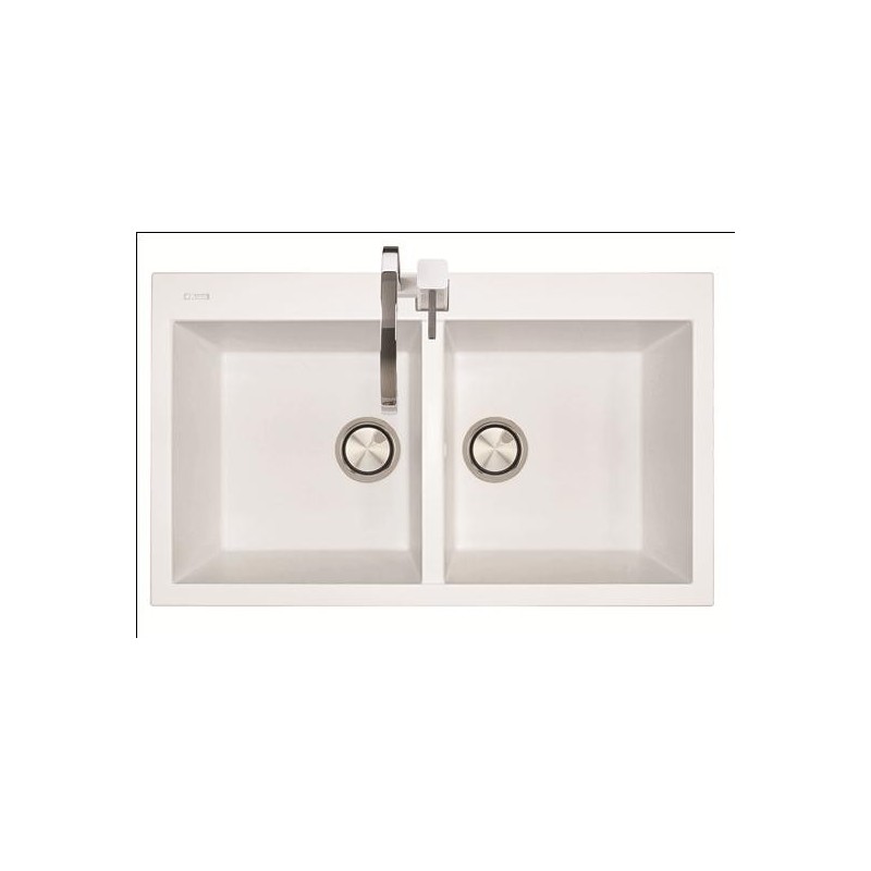 ELEGANCE 86.20 Lavello cucina a due vasche finitura ultrametal 64 marrone