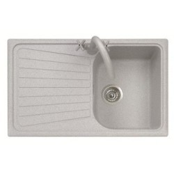 SPAZIO 79.10 Lavello cucina ad una vasca più scolapiatti finitura micro ultragranit 56 jasmine