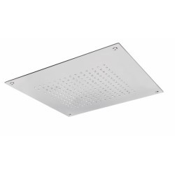Soffione da incasso in acciaio inox monogetto 280x280 mm