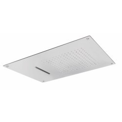 Soffione da incasso in acciaio inox 2 getti 550x400