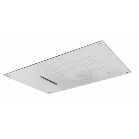 Soffione da incasso in acciaio inox 2 getti 550x400