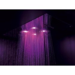 Soffione cromoterapia da incasso in acciaio inox 3 getti 4 led 700x400