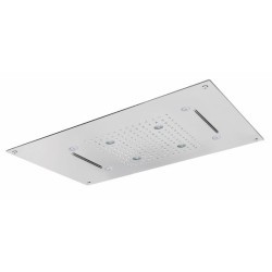 Soffione cromoterapia da incasso in acciaio inox 3 getti 4 led 700x400