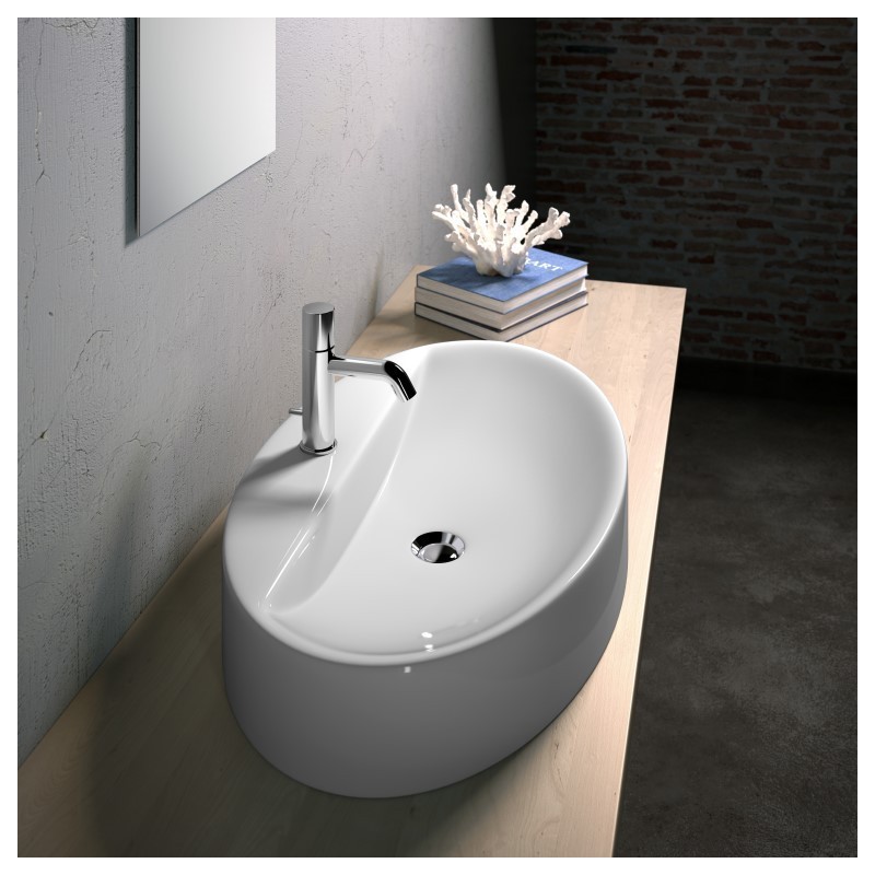 NICOLE lavabo monoforo da appoggio