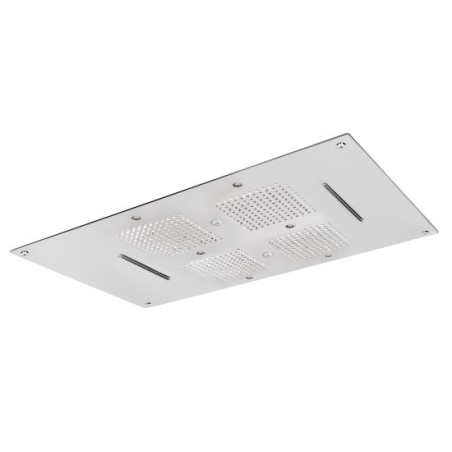 Soffione cromoterapia da incasso in acciaio inox 3 getti 6 led 850x540