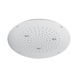 Soffione cromoterapia da incasso in acciaio inox monogetto 3 led diam. 425 mm