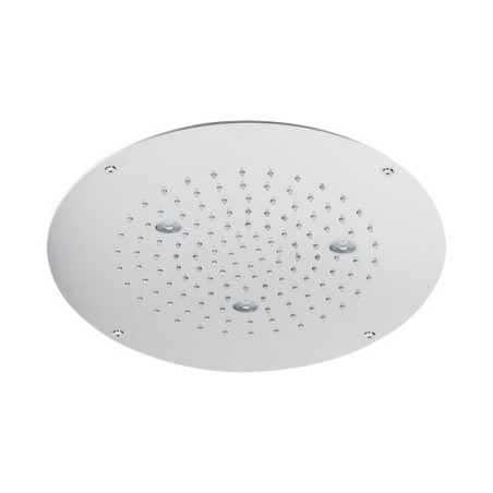 Soffione cromoterapia da incasso in acciaio inox monogetto 3 led diam. 425 mm