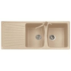 SPAZIO 116.20 Lavello cucina a due vasche più scolapiatti finitura micro ultragranit 56 jasmine