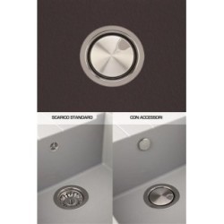 ELEGANCE 116.20 Lavello cucina a due vasche più scolapiatti finitura micro ultragranit 56 jasmine