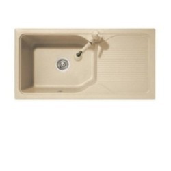 HARMONY 99.10 Lavello cucina ad una vasca più scolapiatti finitura ultrametal 42 titanio