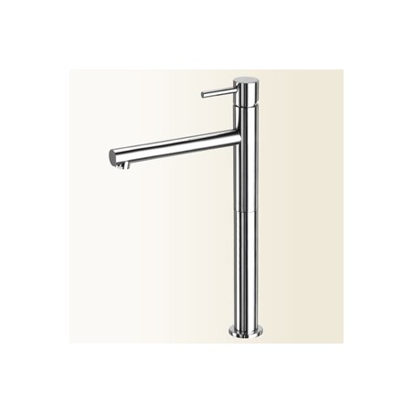 HEOS Miscelatore per lavabo con prolunga 200 mm e bocca lunga finitura nickel spazzolato