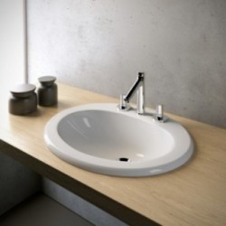 STANDARD Lavabo incasso soprapiano monoforo