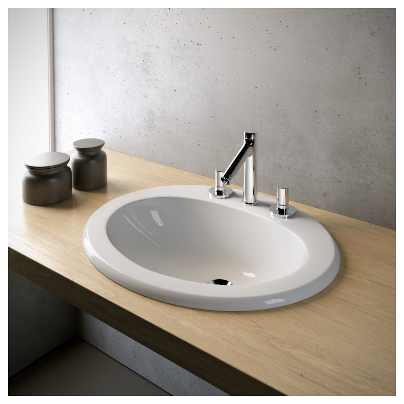 STANDARD Lavabo incasso soprapiano monoforo