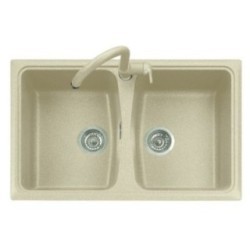 SPAZIO 79.20 Lavello cucina a due vasche finitura ultrametal 44 nero