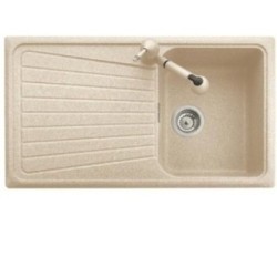 SPAZIO 86.10 Lavello cucina ad una vasca più scolapiatti finitura microultragranit 56 jasmine